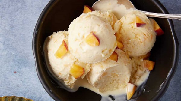 Every Time I Make This Peach Custard Ice Cream, It Disappears in Minutes!