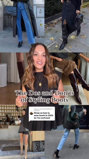 Julia on Instagram: "The dos and don’ts of styling boots in 2025 🤎👢🍂 Comment SHOP below to receive a DM with the link to some of my favourite ankle boots and knee-high boots for fall on my LTK ⬇ https://liketk.it/5n6EI #fallboots #styletips #ankleboots #kneehighboots #fashionhelp #stylehelp"