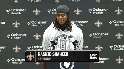 Rashid Shaheed interview | Saints-Giants Postgame | 2025 NFL Week 5