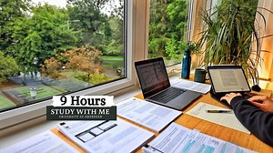 【MERVE】9 HOUR STUDY WITH ME｜超时长学习｜Background noise, 10 min Break, No music