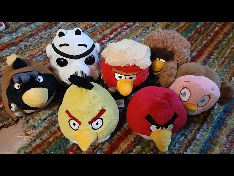 Red and Chuck Unbox an Angry Birds Star Wars Plushie Lot