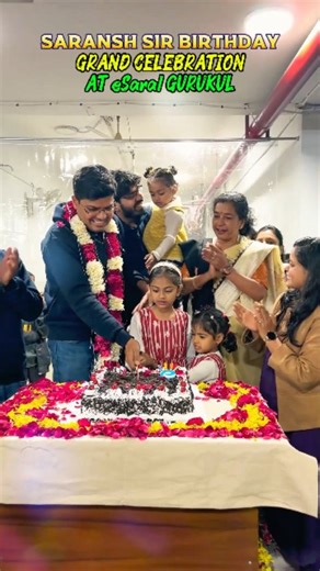 Saransh Sir Birthday Celebration at eSaral Gurukul ❤️ Shocking Reaction 😱 . . #birthday #reels #teacherslove #students #teaching | eSaral - Learning Made Simple