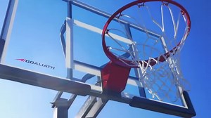 Light up your home court with the Goaliath 60” Ignite Basketball Hoop. This in-ground hoop features a large tempered glass backboard, two-piece pole, and pre-assembled pro-style flex rim for a strong and durable basketball system. goalrilla.com/product/b2256w | Goaliath Basketball Hoops | Facebook