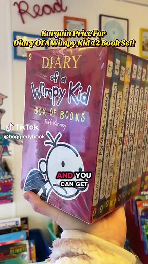 Fantastic bargain for this full box set of 12 Diary Of A Wimpy Kid books! #childrensbooks #wimpykid #diaryofawimpykid #kidsbooks #tiktokmademebuyit