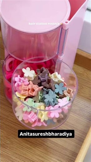 “Girls Hair Accessories Storage Hack 💕 So Satisfying!”