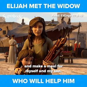 10K views · 853 reactions | Elijah met the widow at Zarephath and asked for water and bread. Will the poor widow grant Elijah's request?  . . . . . SUPERBOOK Bringing Bible Stories and Jesus' love to kids everywhere Series + App + Academy + Outreach | Superbook | Facebook
