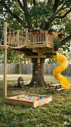 Amazing 😱 Backyard Treehouse Transformation You Won’t Believe #shorts