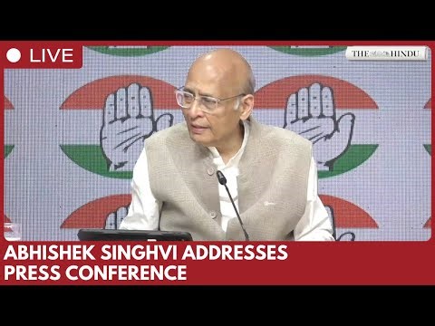 Abhishek Singhvi addresses Congress briefing at AICC office in New Delhi