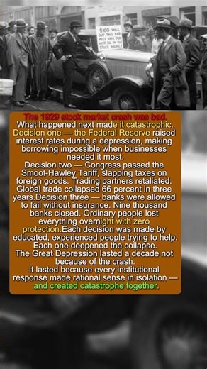 The CRASH of 1929 — 3 DECISIONS That MADE It 10x WORSE#GreatDepression #StockMarketCrash1929