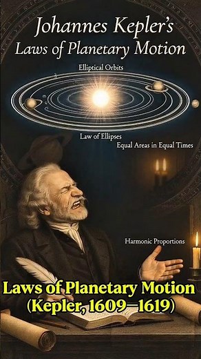 Laws of Planetary Motion (Kepler, 1609–1619) #cosmicshift #planetaryscience #astronomyhistory