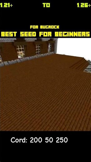 Minecraft Best Seed For Beginners...!😃💀🥀🗿🗿💯👀✅