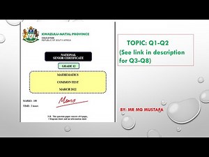 2022 Math P1 and P2 - March KZN (Part 1 of 2)