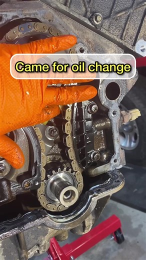 Car came with no issues just a little bit of chain noise. Those 4.0 Ford engines are famous for plastic failure, and I found a lot of it in oil pan. #oneeyedgarage #mechanic #autorepair #enginerepair #ford