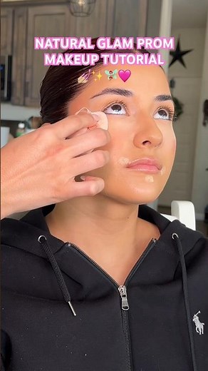 NATURAL GLAM PROM MAKEUP TUTORIAL 🧚🏼‍♀️✨🩷💅🏼 #prommakeup #makeuptutorial
