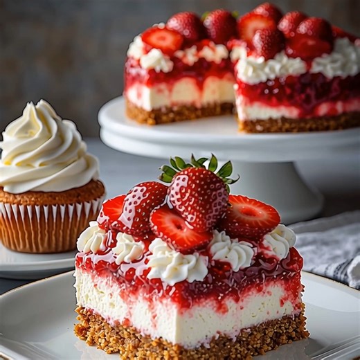 Classic Cheesecake with a Golden-Brown Graham Cracker Crust 🍰✨ Smooth, creamy, and irresistibly rich — this Classic Cheesecake is pure perfection! 💛 Baked on a buttery, golden-brown graham cracker crust and topped with a glossy finish, every bite melts in your mouth with that signature New York–style indulgence. 🤍 📝 Ingredients: For the Crust: 1½ cups (150 g) graham cracker crumbs ¼ cup (50 g) sugar 6 tbsp (85 g) melted butter For the Cheesecake Filling: 3 packages (8 oz / 225 g each) cream 