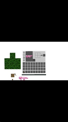 Cute Axolotl Collects Wood #minecraft #minecraftbuilding #cute #pixelart #kawaii #axolotlsoftiktok