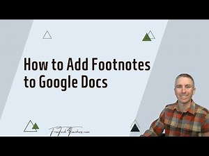 How to Add Footnotes to Your Google Documents