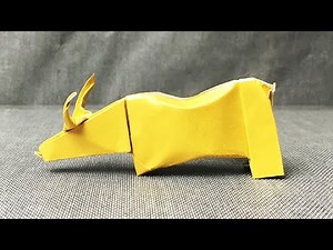 How To Make an Origami Water Buffalo - Easy Paper Animal Making Tutorial