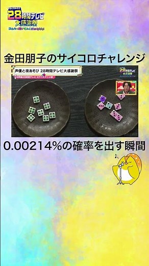 【#声優28時間テレビ】#金田朋子 のゾロ目チャレンジ！奇跡を起こす瞬間🎲 #声優と夜あそび #shorts