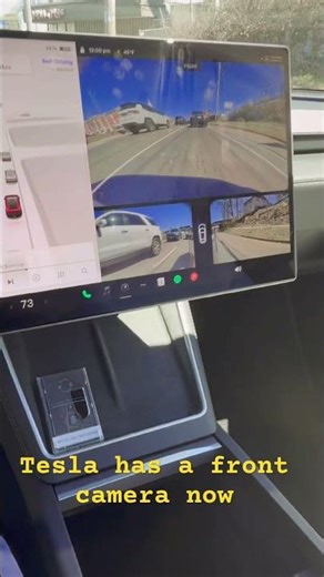Front camera in Tesla #model Y #automobile