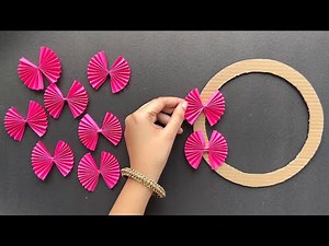 2 Beautiful Flower Wall Hanging / Paper Craft For Home Decoration /Easy flower making with paper DIY