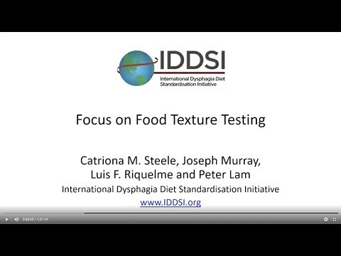 IDDSI Industry Webinar Focus on Texture Testing