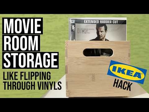 Cheap Movie Room Storage: Organising DVDs in Sleeves & IKEA Boxes
