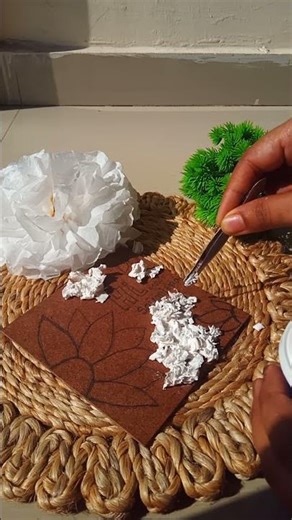 today I will try tissu paper texture art #diy #shortvideo #craft #art #reels