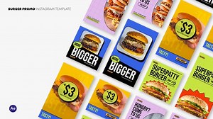 Download Burger Promo Instagram Template - Videohive - aedownload.com