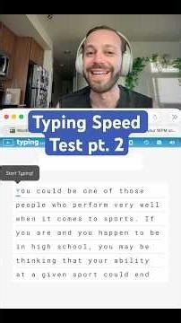 Day 2 of Trying to Break 100 words per minute in a typing test / typing ASMR