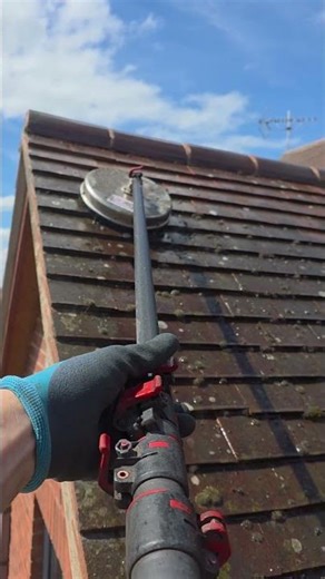 ODDLY satisfying roof steam cleaning #asmrcleaning