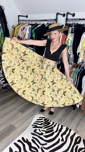 My mom passed away 9 years ago. She comes to me as a butterfly. This vintage hand painted butterfly skirt is just so special. | The Dress Fiend