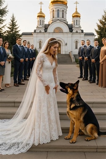 During the wedding, the dog suddenly blocked the bride’s path and started barking nonstop: the guests were in shock when they realized why the dog was doing this 😱😱 They had been inseparable since day one. Sofia found Gerda — a tiny German Shepherd puppy — by the roadside in the rain when she was just eighteen. Seven years have passed since then. Gerda grew into a smart, kind, and incredibly loyal dog who accompanied Sofia everywhere: in joy, in sorrow, at exams, during moves, and even on the 