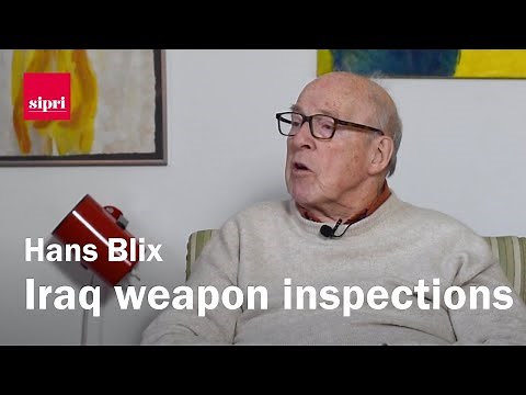 Dr Hans Blix on lessons from the Iraq weapons inspections