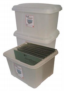 ACCO Office Storage / Suspension File Box - Clear Case / Clear Lid