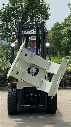 Forklift Paper Roll Clamp Attachment Operation | Paper Roll Handling