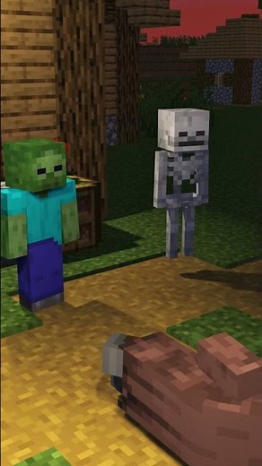 Don't Mess with Villagers!😎 #minecraft #animation