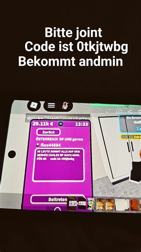 Kommt bitte code 0tkjtwbg Die ersten 5 leute admin 2 davon co owners 10 leute max admin