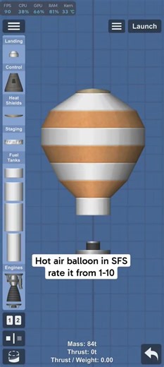 Hot air balloon in #sfs - #blueprint
