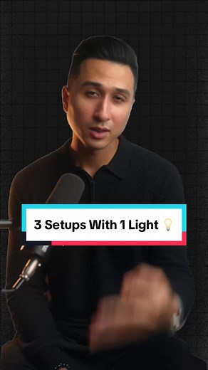 How to create 3 professional lighting setups for your videos with just ONE light 💡🎥 #contentcreator #filmmaking #filmmaker #videotips #contentcreation