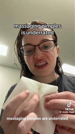 massaging pimples are underrated