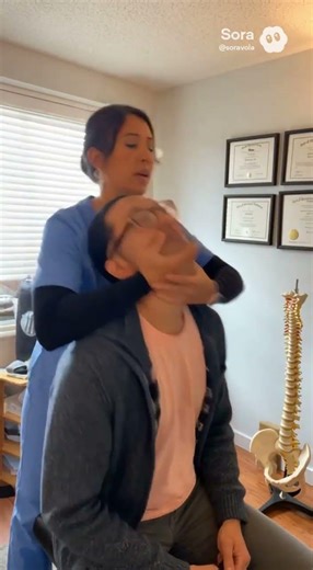 Chiropractor Neck Cracking Adjustment Rock the Baby Motion #chiropractor #neckcracking #neckpain