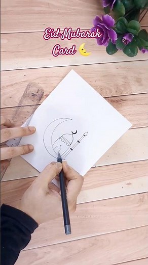 Eid Mubarak card 🌙✨#shorts #diy #ramadan #eidmubarak