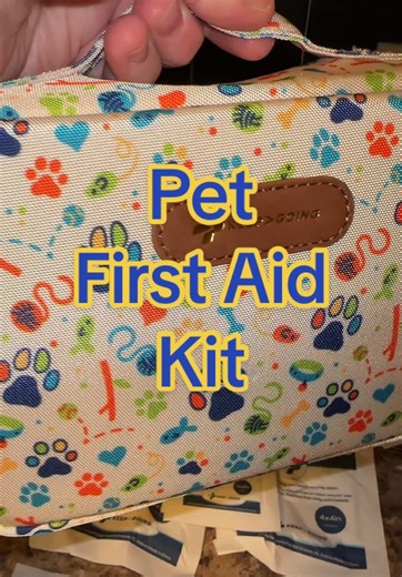 The ultimate pet first aid kit every dog and cat parent needs! 🐾 This 99-piece KEEP>GOING Pet First Aid Kit keeps your furry best friend safe at home, on walks, at the park, on road trips, camping, hiking, and during travel emergencies. Packed with bandages, gauze, wound care, trauma supplies, paw booties, tick removers, scissors, comb, gloves, emergency blanket, reflective bandana, collapsible bowl, and more — all organized in a durable zippered pouch. Choose from multiple cute prints (paws, d