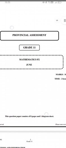 Grade 11 Math June Exam Memorandum & Paper