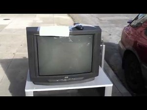 2000 JVC D-Series AV-27D201 CRT Television Set on the Street