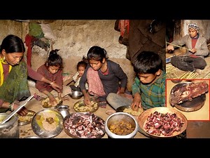 Goat Ribs curry recipe || dharme brother's family cooking dinner @rural Nepal