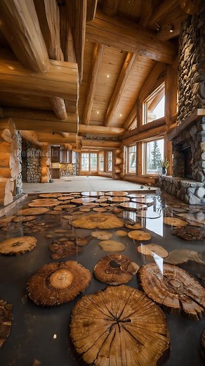 94K views · 1.7K reactions | Stunning Epoxy Log Floor Transformation! #DIY #epoxy #floor | Vu Tips & Tricks | Facebook