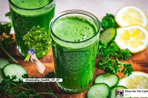 ❇️ Parsley Juice at Home (Best & Freshest Option) 🔸Ingredients: 1 large bunch fresh parsley (about 1 cup leaves stems) 1 small cucumber (hydrating and milds flavor) 1 lemon (peeled) ½ inch piece ginger (optional, for extra detox power) 1 cup cold water or coconut water 🔸Instructions: If you have a juicer: 1. Wash all ingredients well. 2. Juice parsley, cucumber, lemon, and ginger. 3. Add water or coconut water to taste. If you use a blender: 1. Blend everything together until smooth. 2. Strain