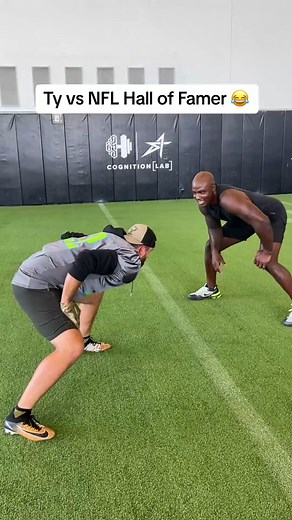 Ty stood no chance against an NFL pro 🤣 #football #nfl #dudeperfect | Dude Perfect